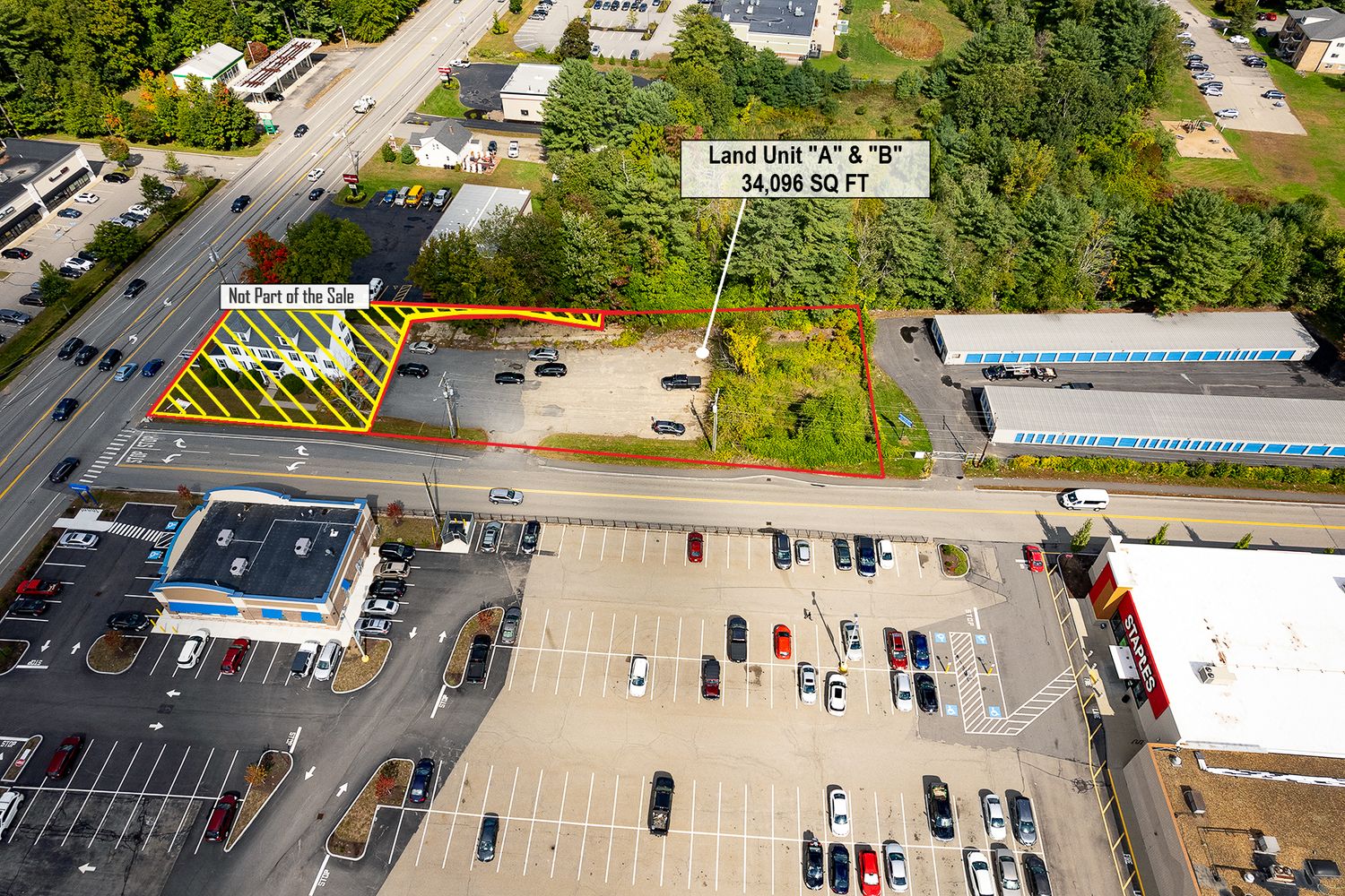 Development Site Pre-approved for 4,500 SqFt building footprint : 472 "B" High Street & Tri-City Road, Somersworth, NH 03878
